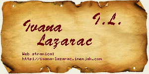 Ivana Lazarac vizit kartica